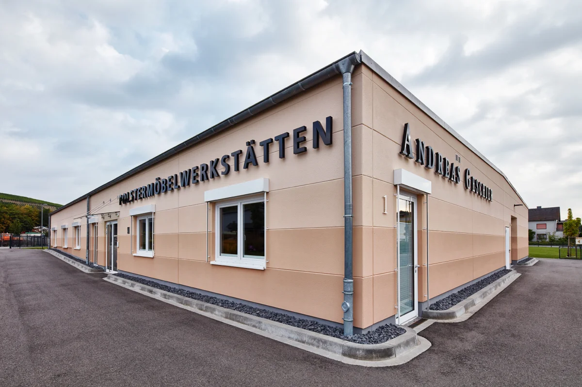 Neubau einer Polstermöbelwerkstatt mit Verwaltung - Andreas Geschier Polstermöbel-Werkstätten