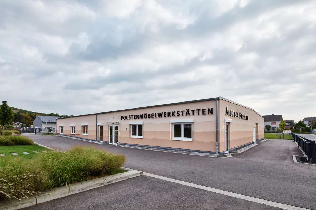 Neubau einer Polstermöbelwerkstatt mit Verwaltung - Andreas Geschier Polstermöbel-Werkstätten