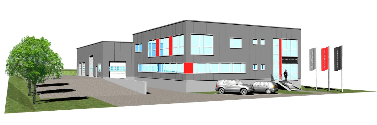 Neubau eines Verwaltungsgebäudes mit Produktionshalle - BikeBasics GmbH