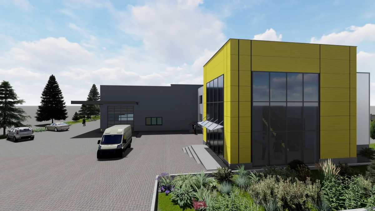 Neubau eines Produktionsgebäudes mit Verwaltung - CHF Lichttechnik GmbH