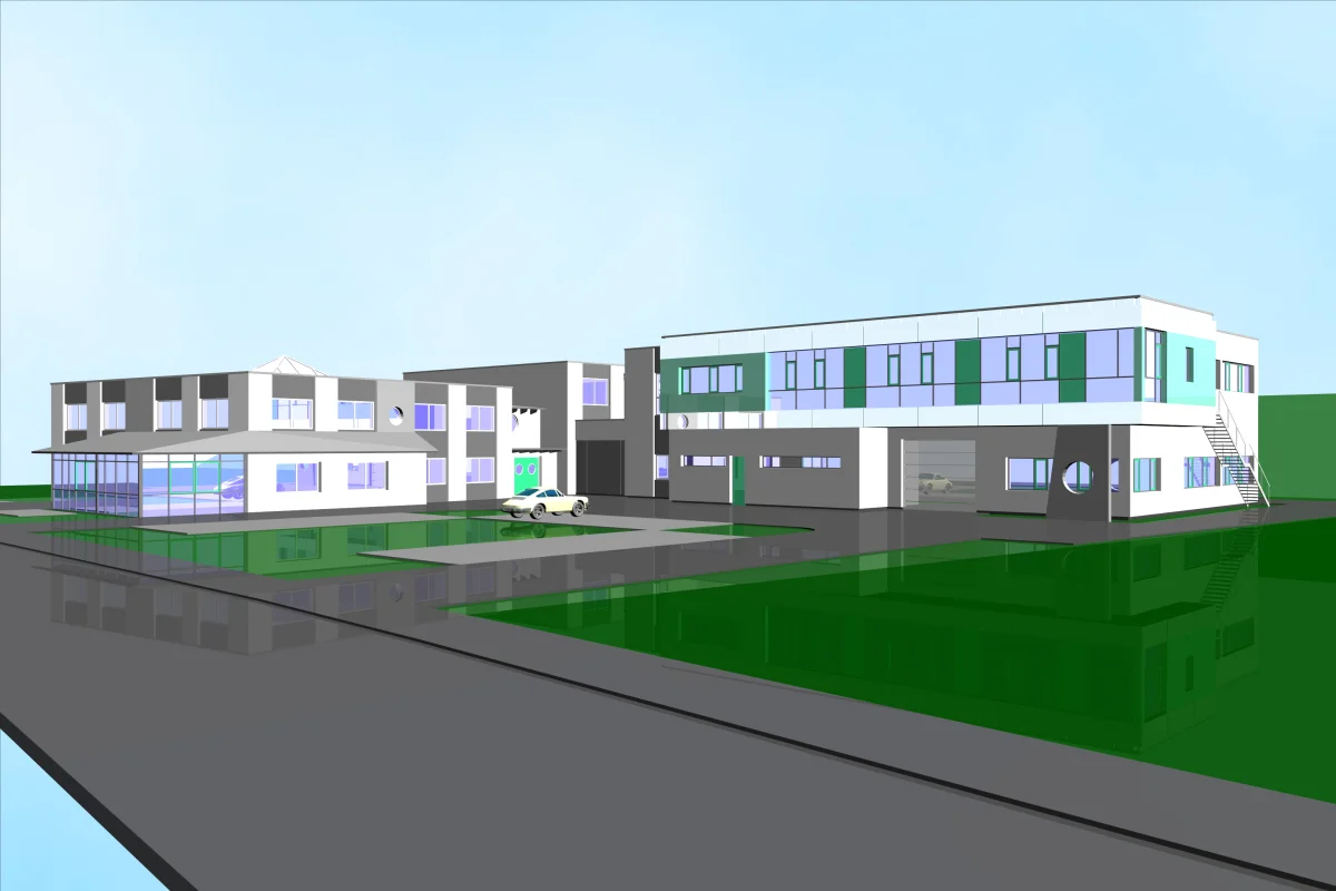 Neubau und Erweiterungsbau von Bürogebäude und Produktionshalle - CLEVER Systemtechnik GmbH